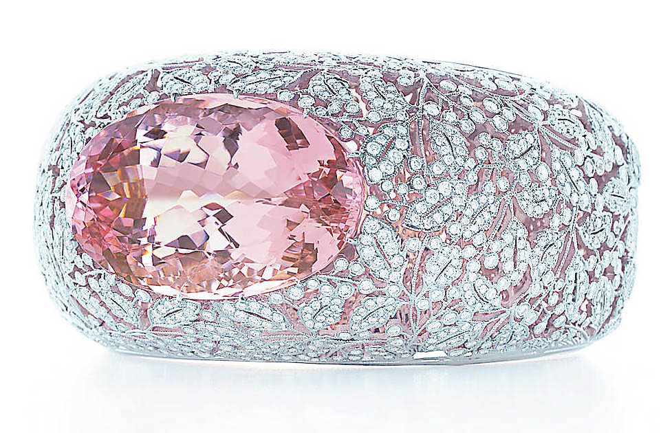 Браслет с морганитом и бриллиантами,  Tiffany & Co